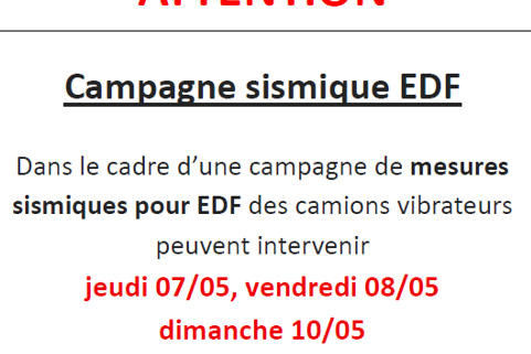 Intervention des camions vibrateurs EDF