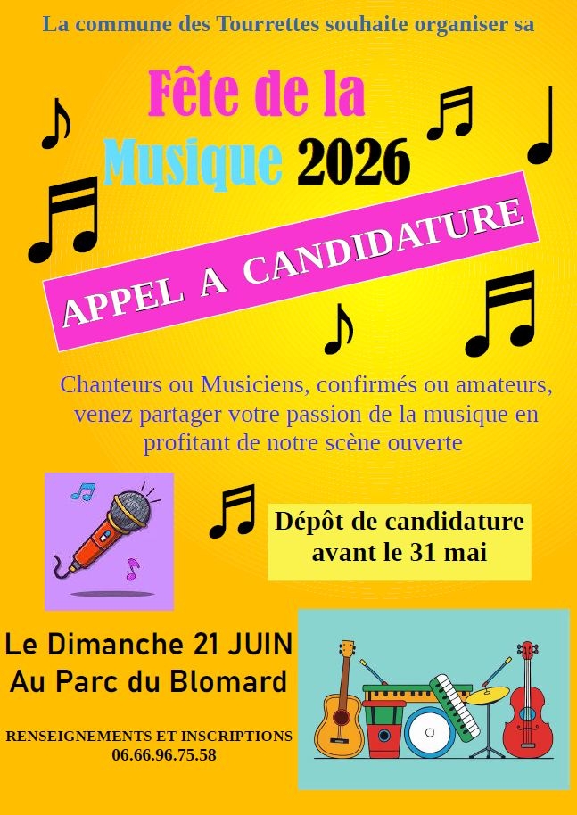 Affiche f&ecirc;te de la musique